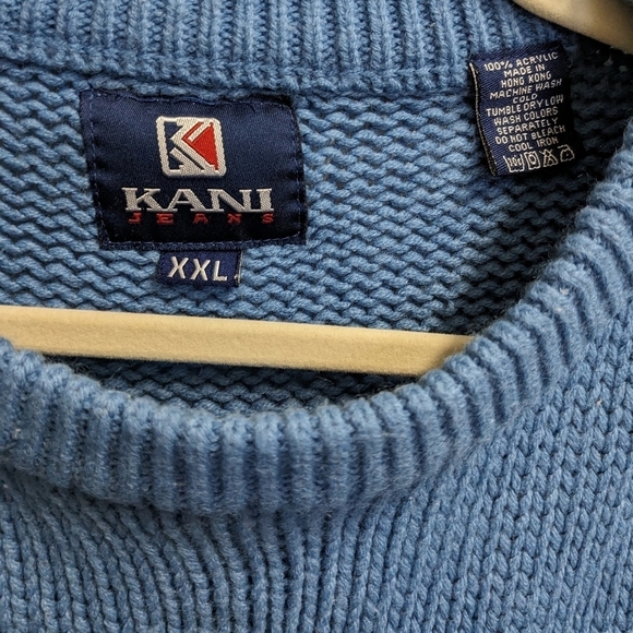 Karl Kani Jeans argyle men's sweater vtg - Picture 4 of 4